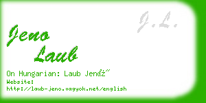 jeno laub business card